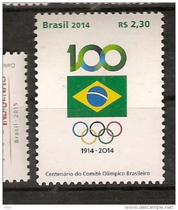 Brazil ** &  Centennial Of Brazilian Olympic Committee 2014 (5676) - Ungebraucht