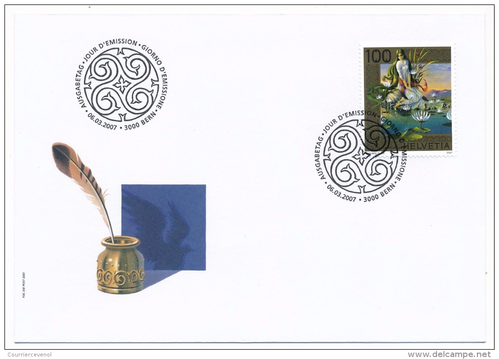 SUISSE -  FDC 2007 - Contes Et Légendes - 5 Enveloppes (2 Séries) - FDC