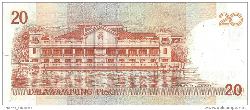 PHILIPPINES 20 PISO (PESOS) 2008 P-182s UNC  [PH1042s] - Filipinas