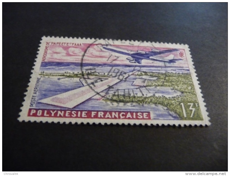 TIMBRE    POLYNESIE   POSTE  AERIENNE   N  5   OBLITERE    COTE  2,50  EUROS - Gebruikt