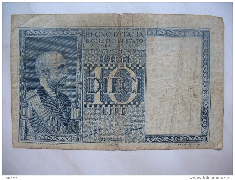 Regno D´Italia Biglietto Di Stato 10 Lire  0143-542409 - Autres & Non Classés