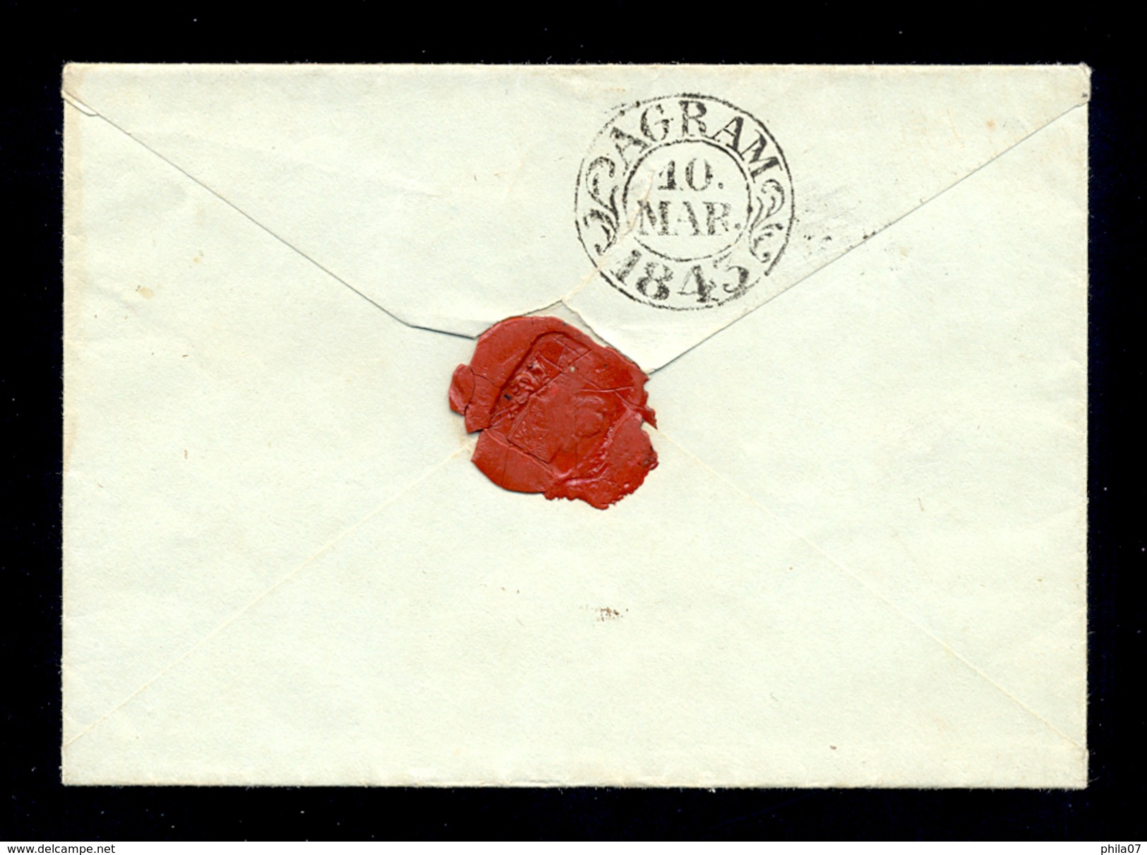 Hungary-Croatia - Small Size Letter Sent From Pesth To Zagreb (Agram) In Croatia 1848 / 2 Scans - Other & Unclassified