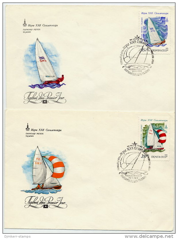 SOVIET UNION 1978 Olympic Publicity: Sailing Set Of 5 FDCs.  Michel 4781-85 - FDC