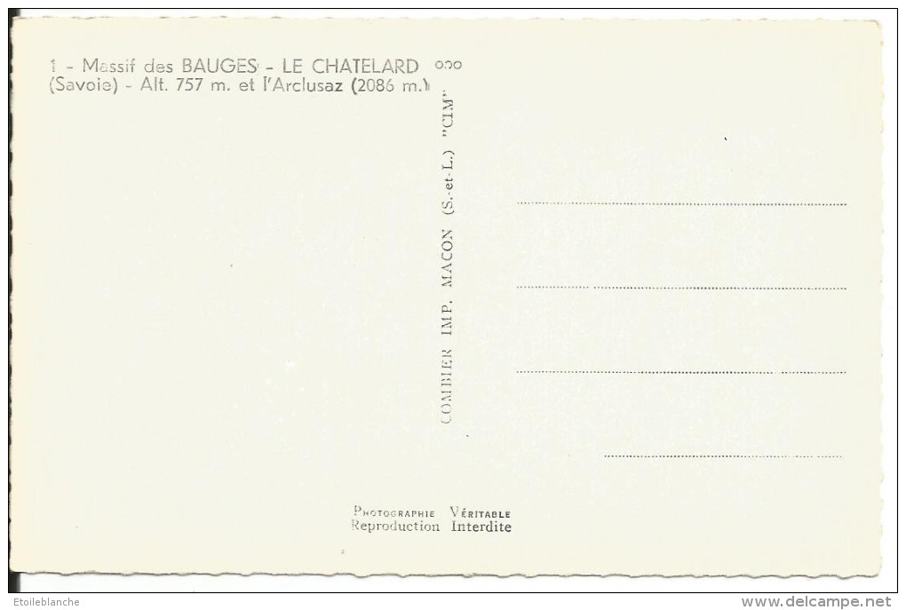 Alpes, Savoie (73) Massif Des Bauges - Le Chatelard (757m) Et L'Arclusaz (2086m) Photographie Véritable - Le Chatelard