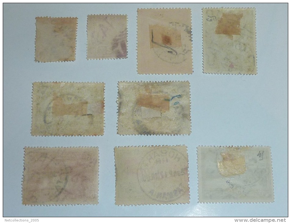 LOT DE 9 TIMBRES DE TASMANIE " POSSESSION ANGLAISE " OBLITERES AVEC CHARNIERES - STAMPS COLLECTION TASMANIA - Used Stamps