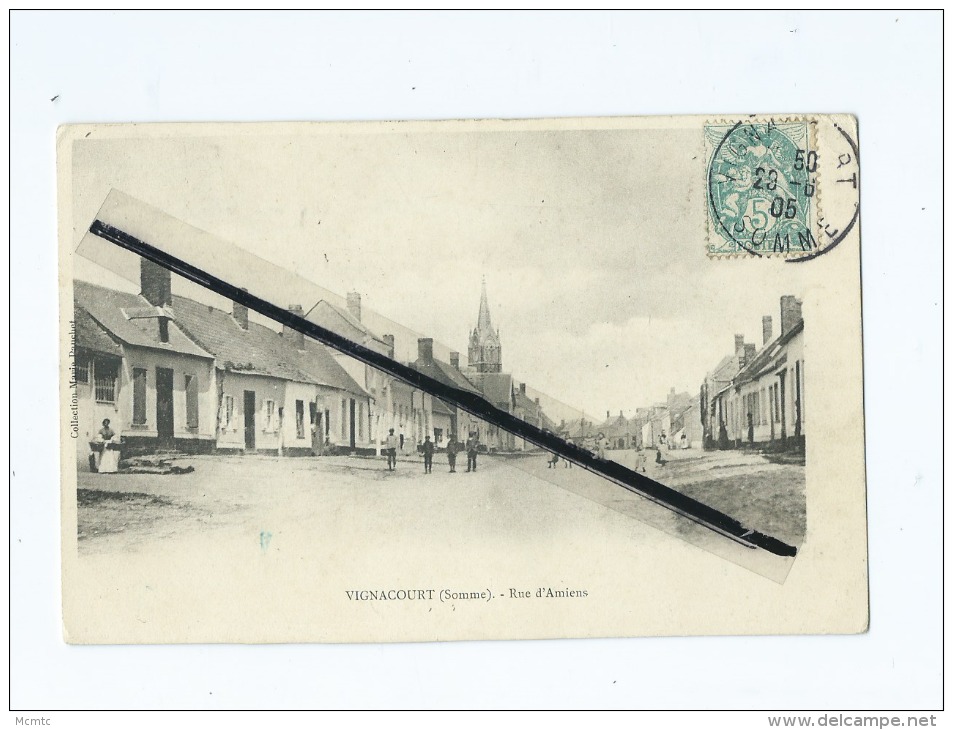 CPA  -   Vignacourt  - Rue D'Amiens - Vignacourt