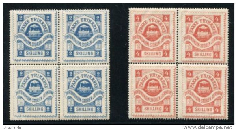 NORWAY RAILWAYS TRONDHEIM JERNBANE - Local Post Stamps