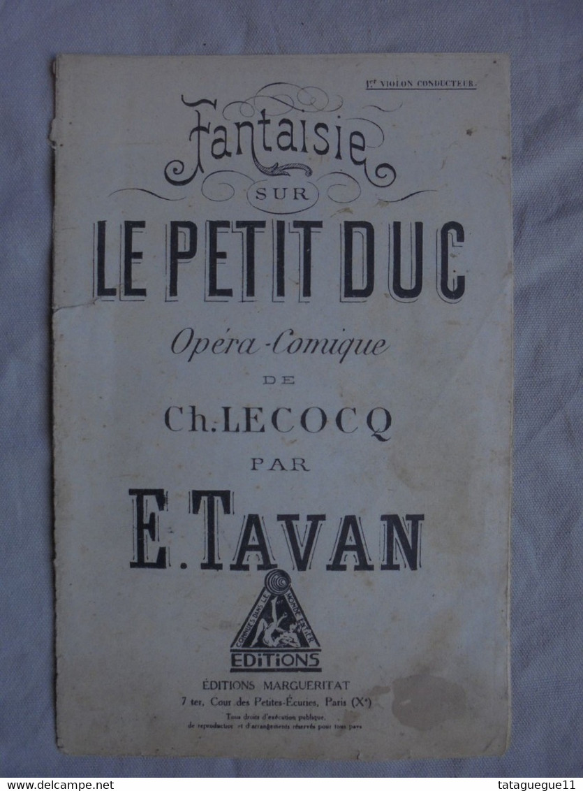 Ancien - Partition Fantaisie Sur Le Petit Duc Opéra-Comique Ch. LECOCQ - Opern