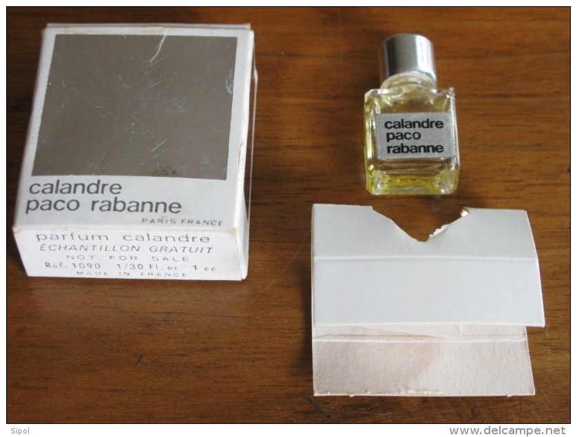 Calandre De Paco Rabanne  Flacon Verre Dans Son Emballage Carton Blanc Et Miroir - Perfume Samples (testers)