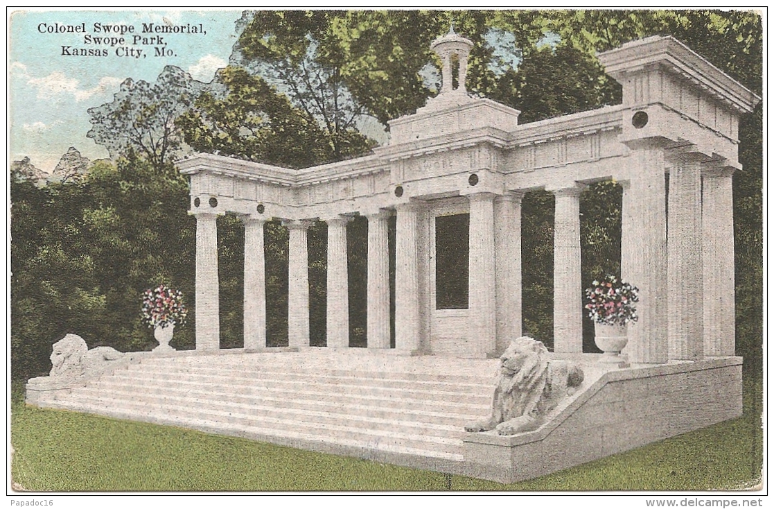 USA - MO - Kansas City : Colonel Swope Memorial, Swope Park - Ed. Max Bernstein (circ. 1923) - Kansas City – Missouri