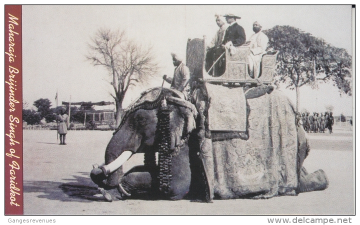 Maharaja  Brijander Singh  Of  FARIDKOT  State  Modern Photo  Post Card # 74662  Inde Indien India - Faridkot