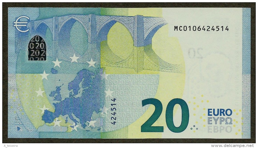 Portugal - M - 20 Euro - M001 H1 - MC0106424514 - Draghi - UNC - 20 Euro