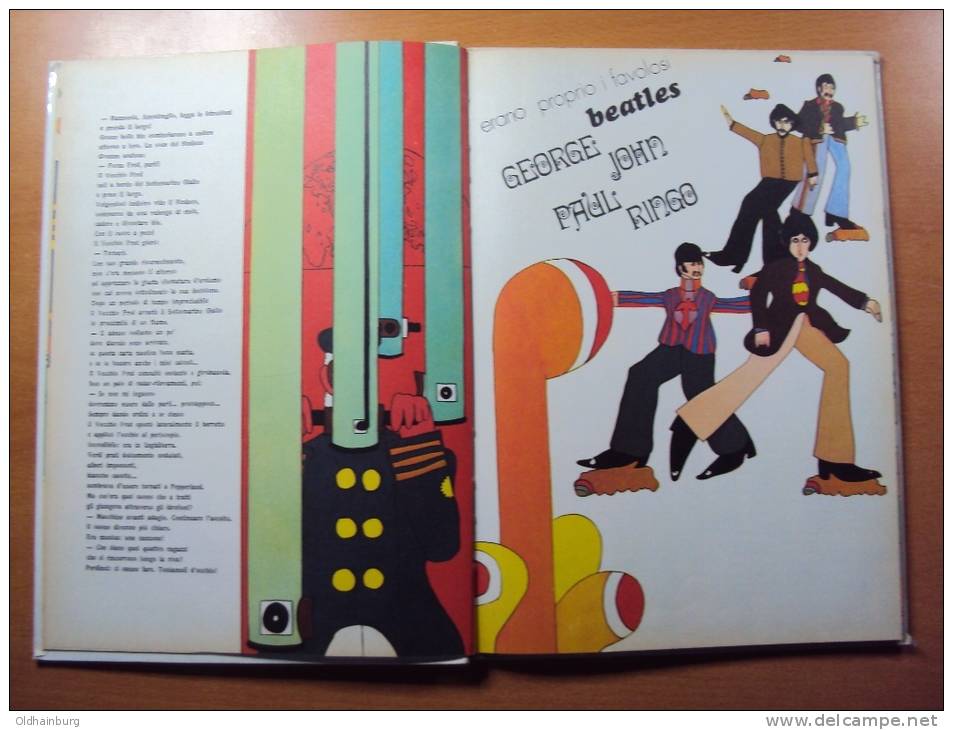 B001: Beatles in the Yellow Submarine, old Comic in italian language