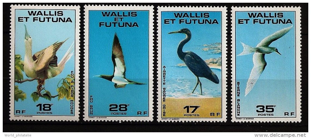 Wallis & Futuna 1978 N° 217 / 20 ** Oiseau, Animaux, Aigrette Sacrée Grise, Fou Brun, Sterne Blanche, Hirondelle De Mer - Neufs