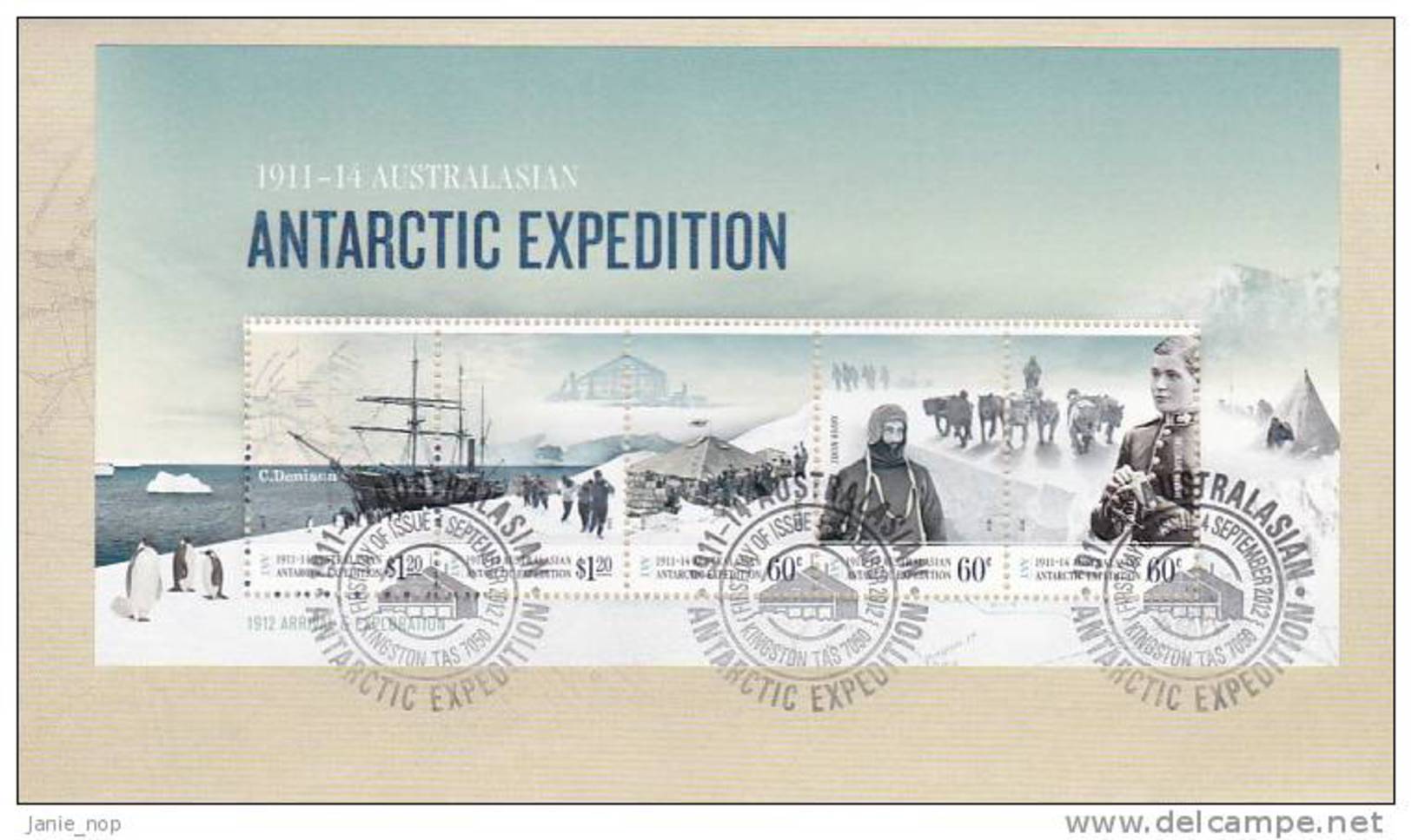 AAT 2012 Antarctic Expedition Miniature Sheet  FDC - FDC