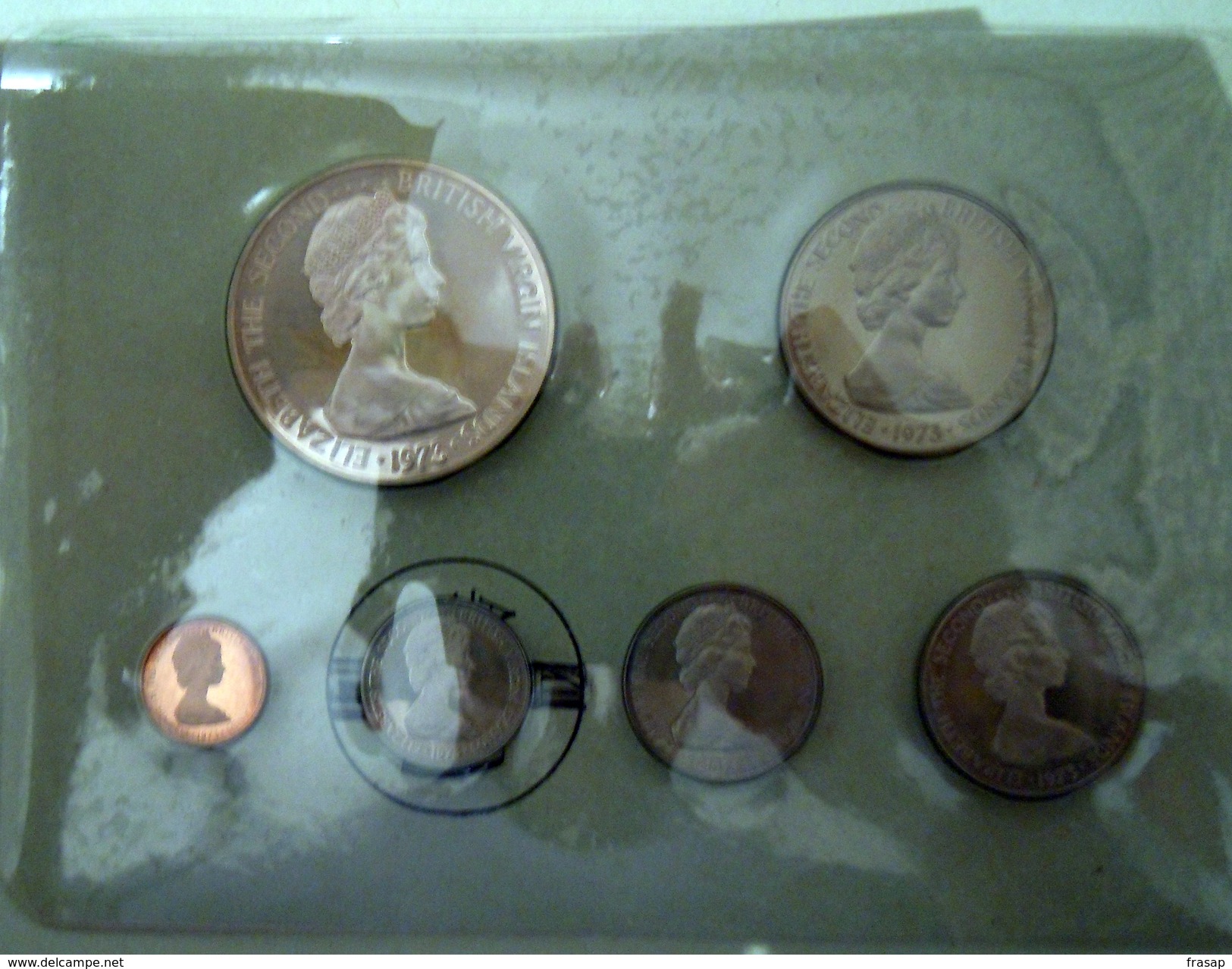 British Virgin Island 1973 Proof Coin Set First Coinage In Original Box - Iles Vièrges Britanniques