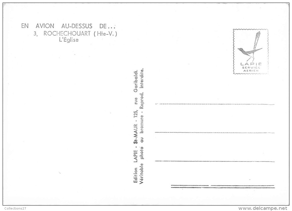 87-ROCHECHOUART- VUE DU CIEL , L'EGLISE - Rochechouart