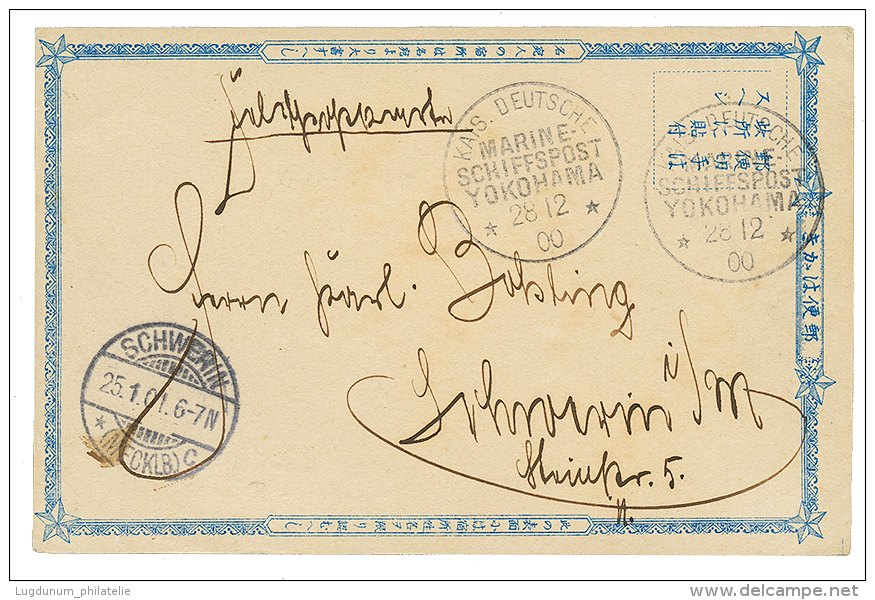 1900 KAIS.DEUTSCHE MARINE SCHIFFSPOST YOKOHAMA On Military Card From YOKOHAMA To GERMANY. Vvf. - Autres & Non Classés