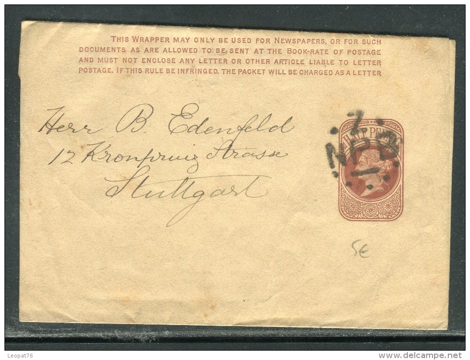 Grande Bretagne - Entier Postal Pour Stuttgart En 1912   Réf O 121 - Stamped Stationery, Airletters & Aerogrammes