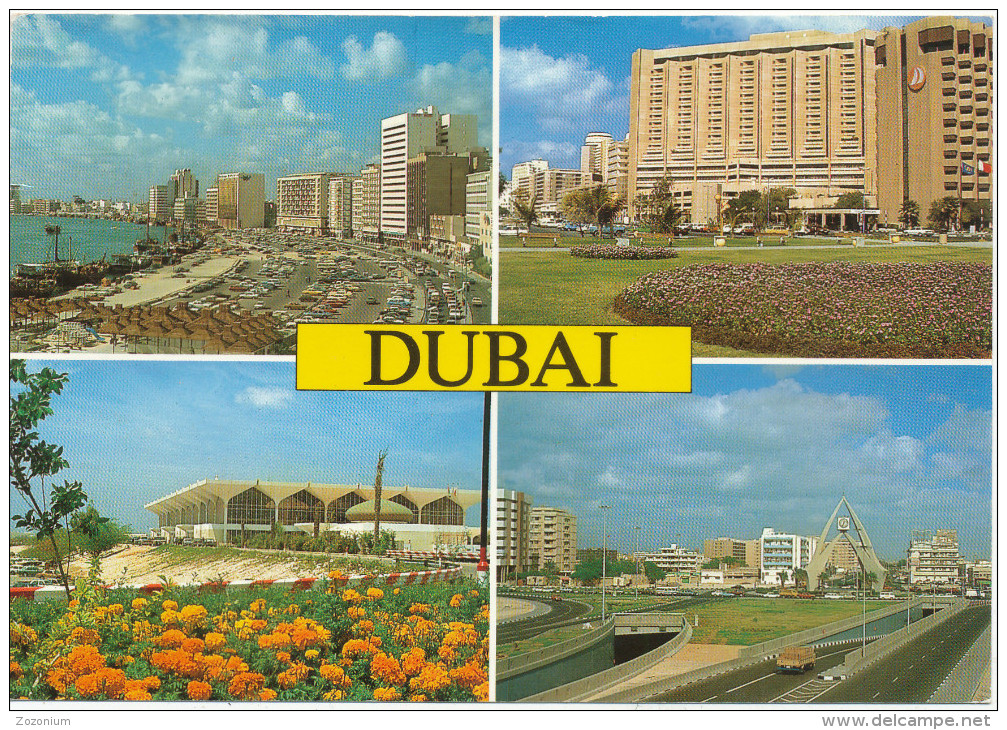 UNITED ARAB EMIRATES  DUBAI,  4 Views,   Vintage Old Postcard - Emirats Arabes Unis