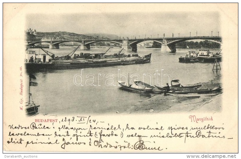 T2/T3 1898 Budapest, Margit Híd, Uszályok (EK) - Non Classés