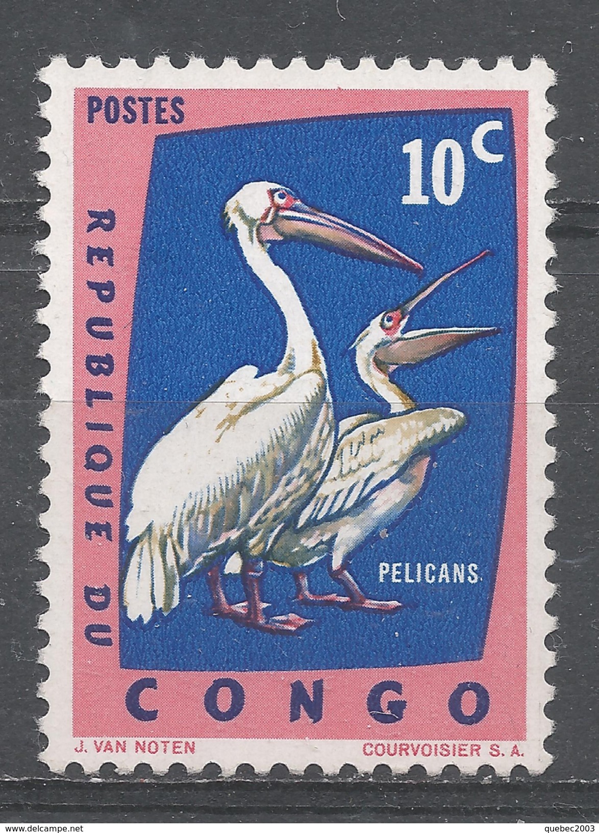 Congo Democratic Republic 1963. Scott #429 (MH) Bird, Pelicans - Nuovi