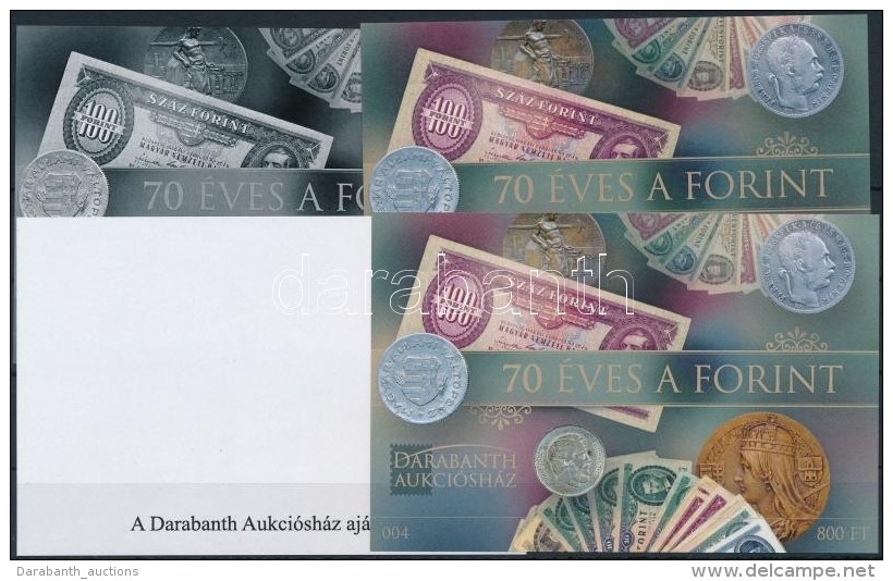 ** 2016 70 éves A Forint 4 Db-os Emlékív Garnitúra Azonos Sorszámmal (004) - Autres & Non Classés