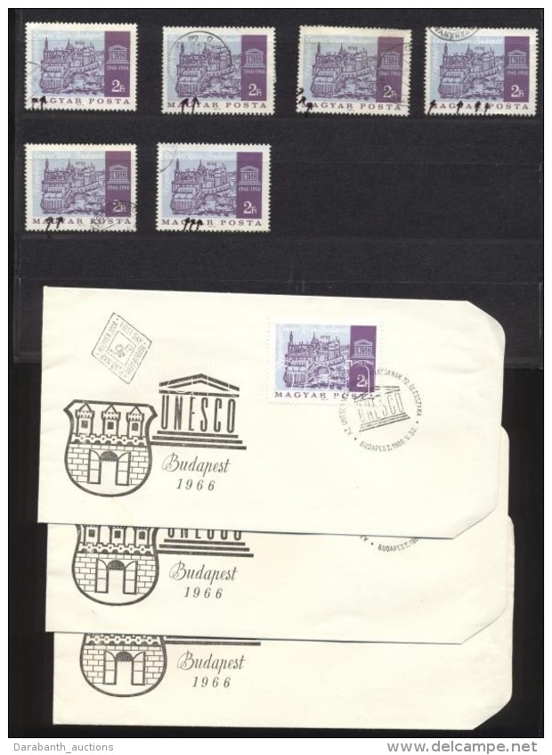 O 1966 UNESCO 6 Db Bélyeg, 3 FDC: Foltok, Poloskák - Autres & Non Classés