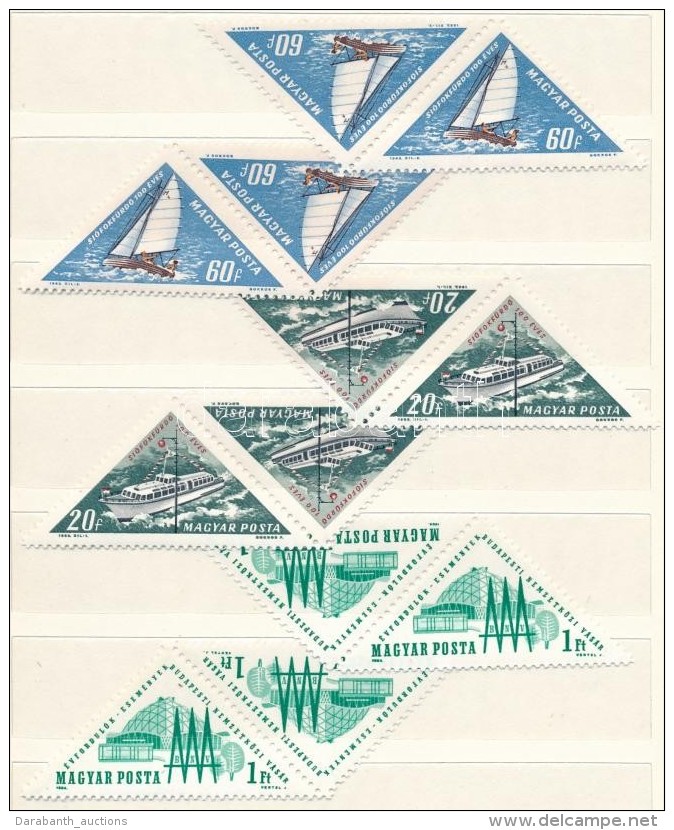 ** 1963-1964 Balaton 20f, 60f + Évfordulók - Események 1Ft, 2-2 Db Tete-beche Párokban - Autres & Non Classés