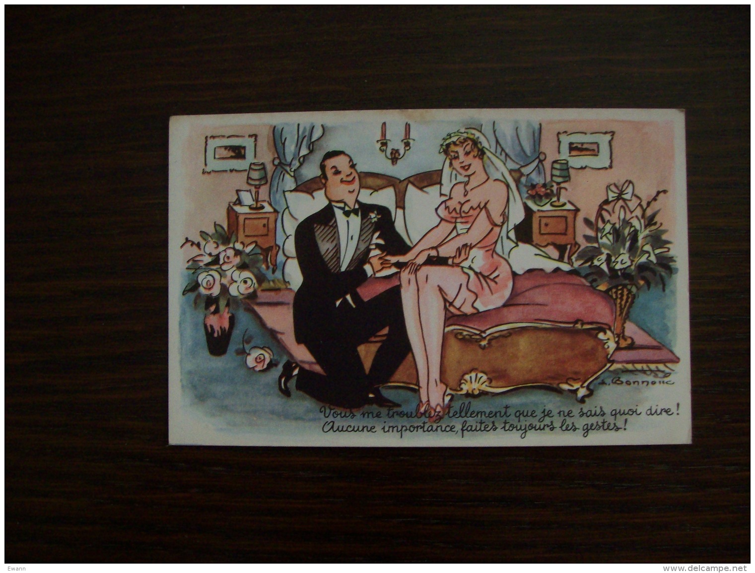 Carte Postale Humoristique  Illustrée Par Bonnotte (mariés) - Bonnotte
