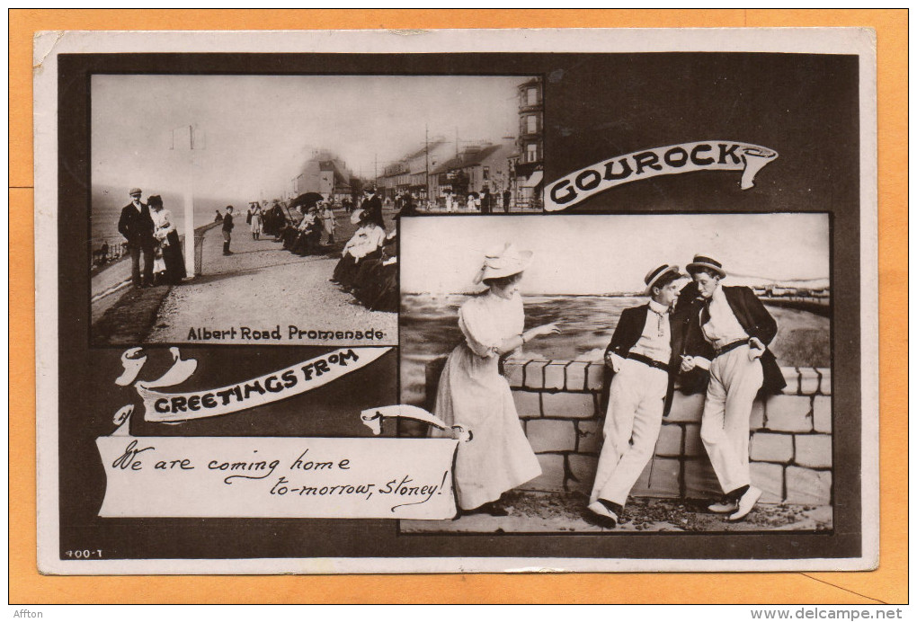 Gourock UK 1910 Real Photo Postcard - Renfrewshire
