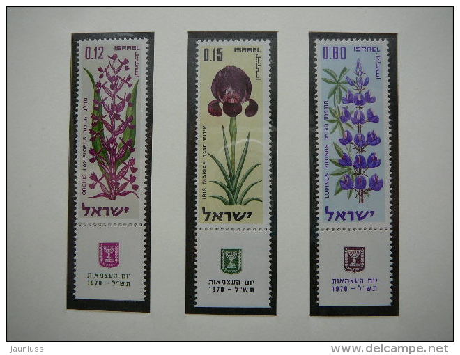 Israel 1970 MNH # Mi. 470/2 Flowers. Blumen - Unused Stamps (without Tabs)