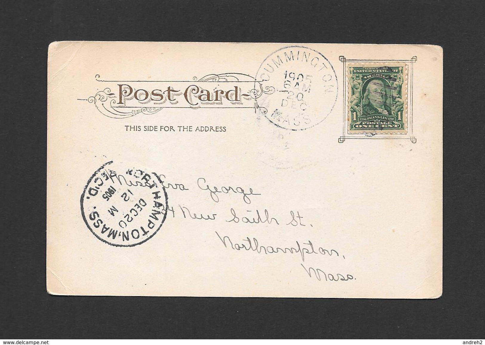 NORTHAMPTON - MASSACHUSETTS - ASSEMBLY HALL AND SMITH COLLEGE BUILDING - CARD WRITTEN IN 1905 - WONDERFUL STAMP - Northampton