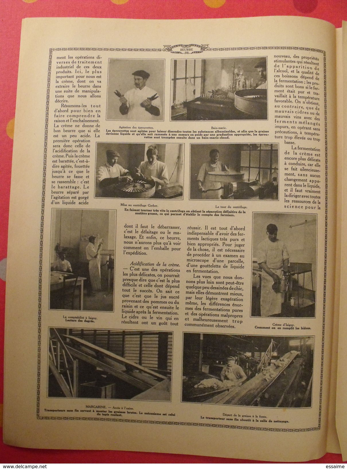 Le monde et la science 1935. bactériologie beurre margarine café champagne chauffage. nombreuses photos encyclopédie