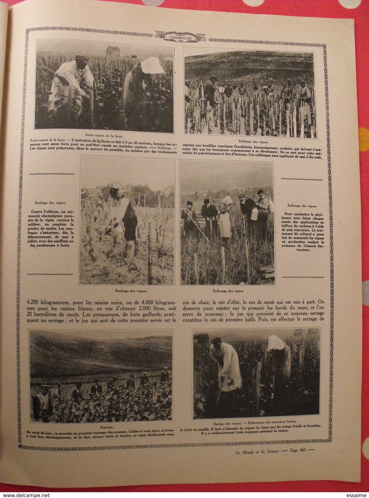 Le monde et la science 1935. bactériologie beurre margarine café champagne chauffage. nombreuses photos encyclopédie