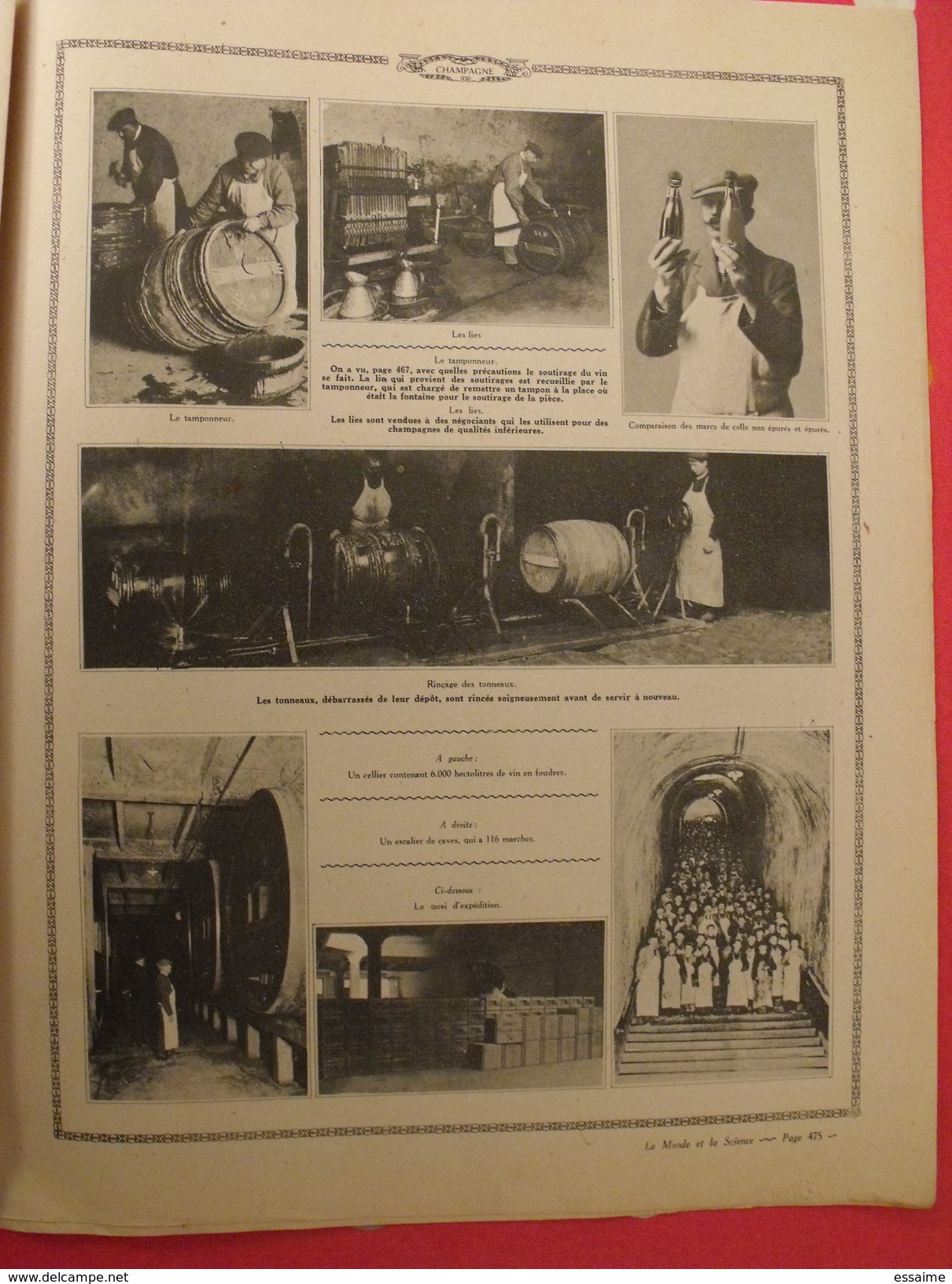 Le monde et la science 1935. bactériologie beurre margarine café champagne chauffage. nombreuses photos encyclopédie