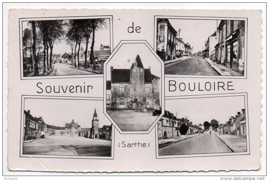 BOULOIRE--1955--Multivues--Souvenir De Bouloire ,cpsm 14 X 9 N° ???  éd  Dolbeau---cachet ..........à Saisir - Bouloire