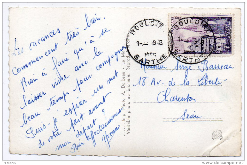 BOULOIRE--1955--Multivues--Souvenir De Bouloire ,cpsm 14 X 9 N° ???  éd  Dolbeau---cachet ..........à Saisir - Bouloire