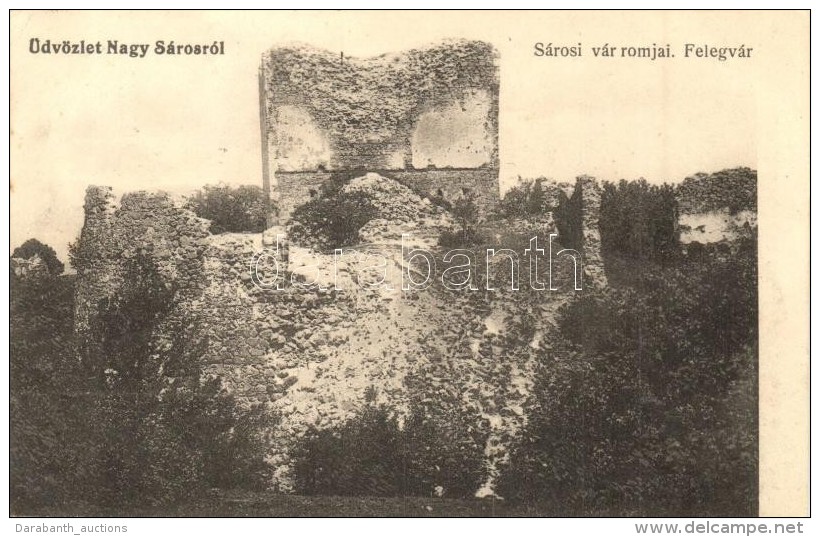 T2/T3 Nagysáros, Velky Saris; Sárosi Vár Romjai, Fellegvár. Divald / Castle Ruins (EK) - Sin Clasificación