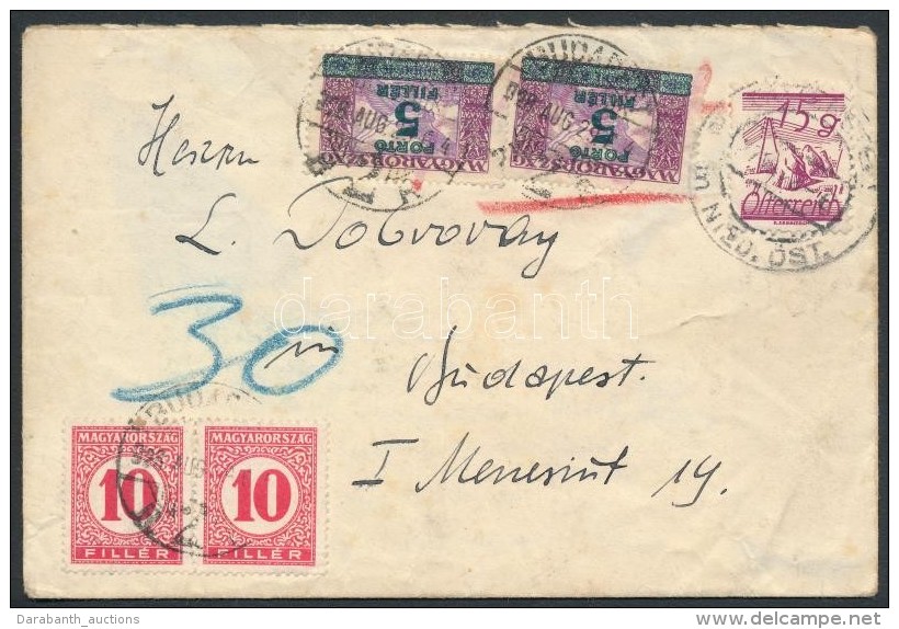 1928 Levél Ausztriából Portózva / Cover From Austria With Postage Due - Otros & Sin Clasificación