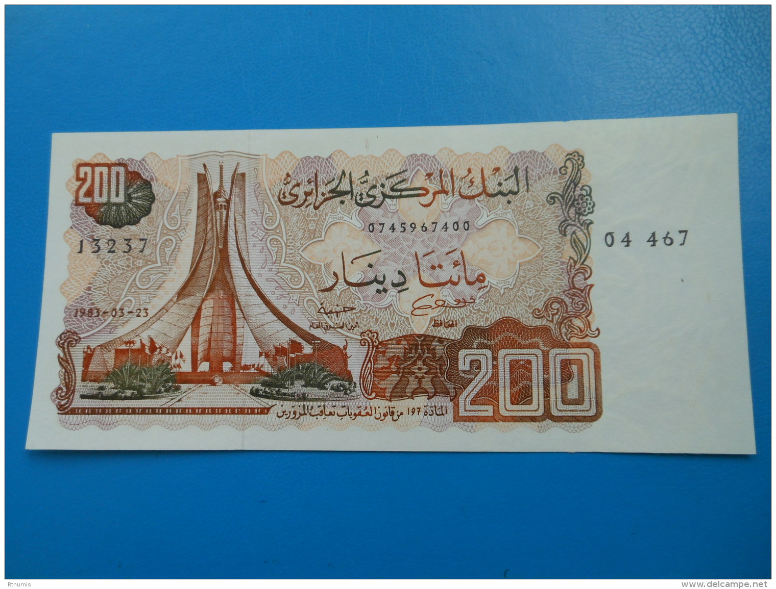 Algérie Algeria 200 Dinars 1983 P.135a UNC - Algerije