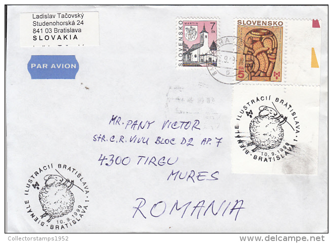 51579- CHURCH, MOSAIC, STAMPS ON COVER, 1999, SLOVAKIA - Storia Postale