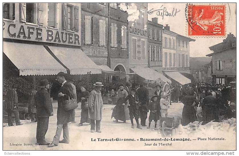 Beaumont De Laumagne    82       Jour De Marché  (petit Manque) - Beaumont De Lomagne