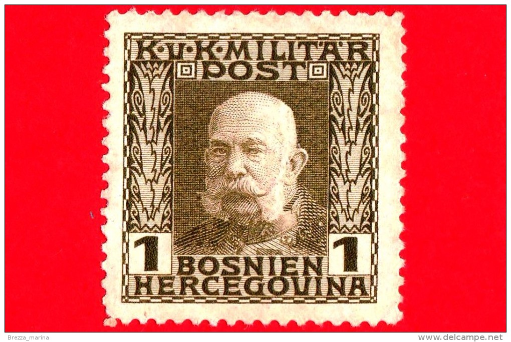 Austria - Occupazione Della BOSNIA - HERZEGOVINA - Usato - 1912 - Immagine Dell' Imperatore Francesco Giuseppe I - 1 - Levante-Marken