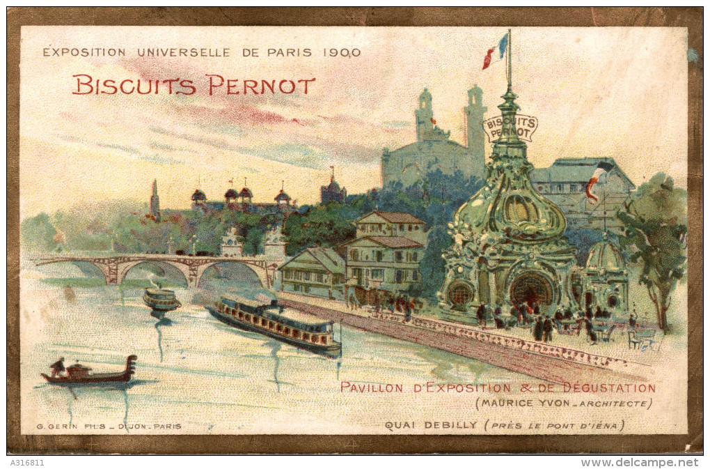 Chromos  BISCUITS PERNOT (imp G Gerin Fils A Dijon Paris)  Quay Debilly - Pernot