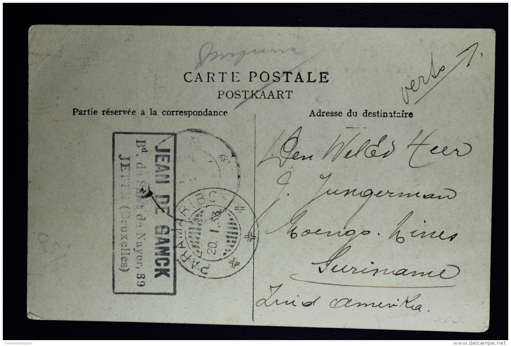 Belgium Card  1932 Brussels To Paramaribo Suriname  South America  OPB 342 + 339 - Cartas & Documentos