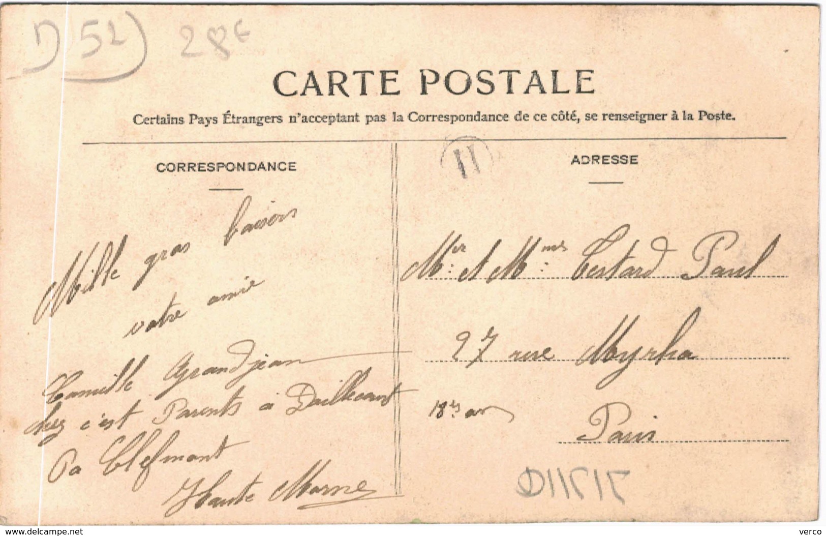 Carte Postale Ancienne De CLEFMONT-La Gendarmerie - Clefmont