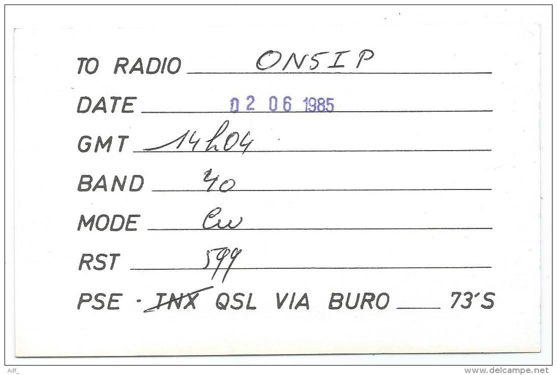 CARTE QSL BELGIQUE OT6ZY, RADIO AMATEUR, 150 YEARS BELGIUM RAILWAYS - Amateurfunk