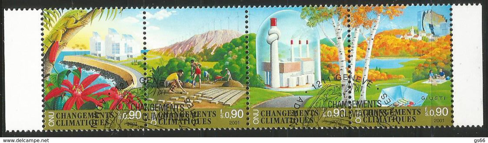 UNO-Genf, 2001, 428/31, Klimaänderung, USED FIRST DAY - Used Stamps