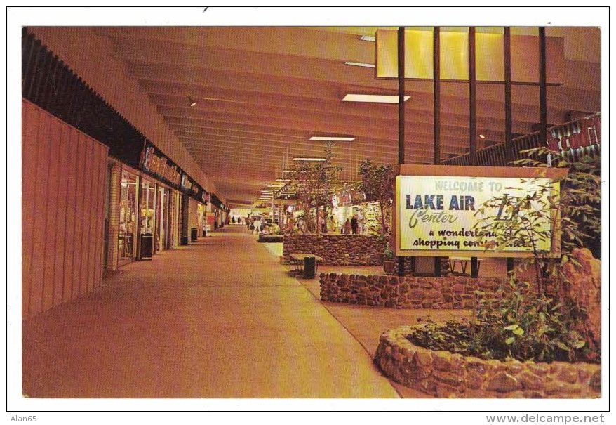 Waco Texas, Lake Air Shopping Center Mall Interior View, C1960s/70s Vintage Postcard - Waco